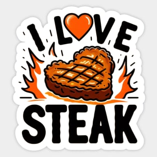 i love steak Sticker